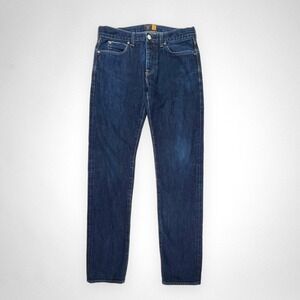 J. CREW 484 32 x 34 Kaihara Denim Slim Fit Jeans‎ Dark Wash Casual Streetwear